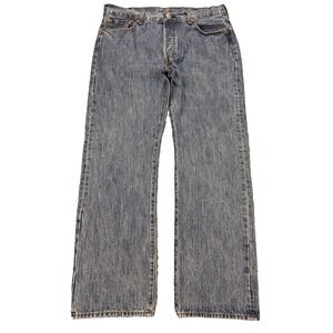 Levis 501 Jeans Men 38x32 Blue Straight Leg Button‎ Fly Perfect Fade Denim